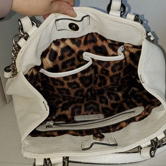 Jessica Simpson Bag White Shoulder Handbag Satchel Vegan Leather Women's WOMAN'S - Picture 9 of 16
